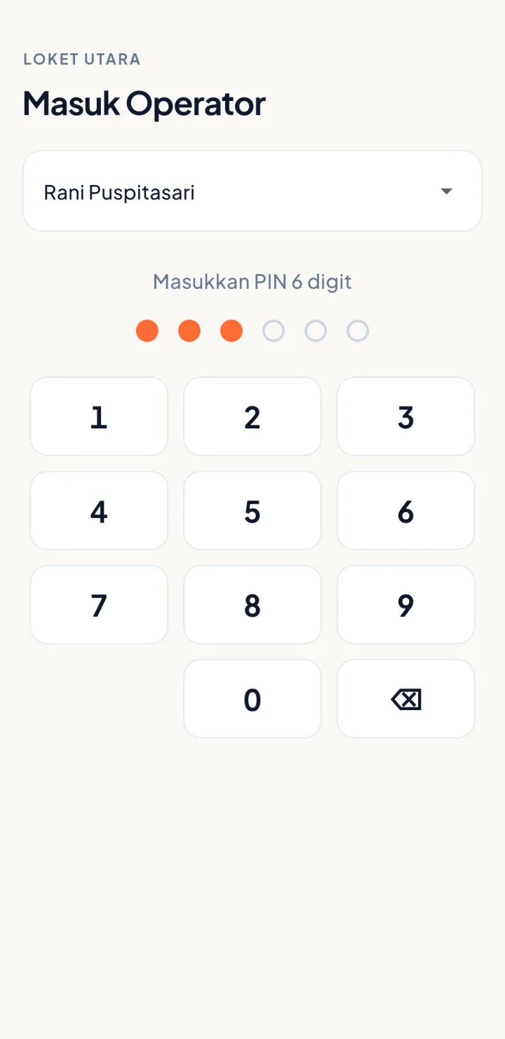 BazarPay — kasir login pin