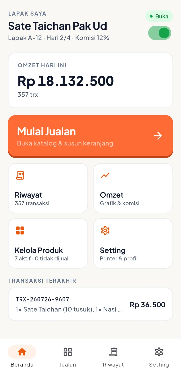 BazarPay — pos beranda lapak