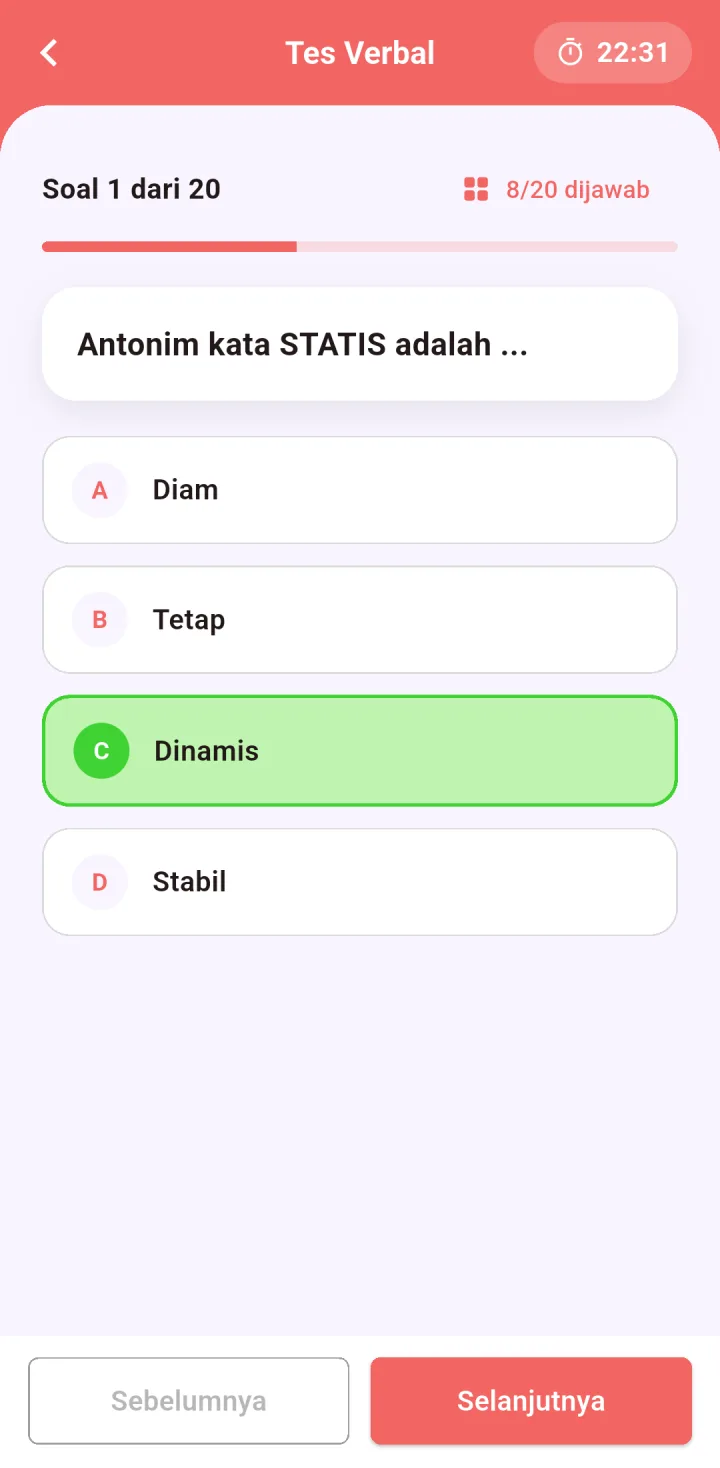 Aplikasi HP CBT TPA