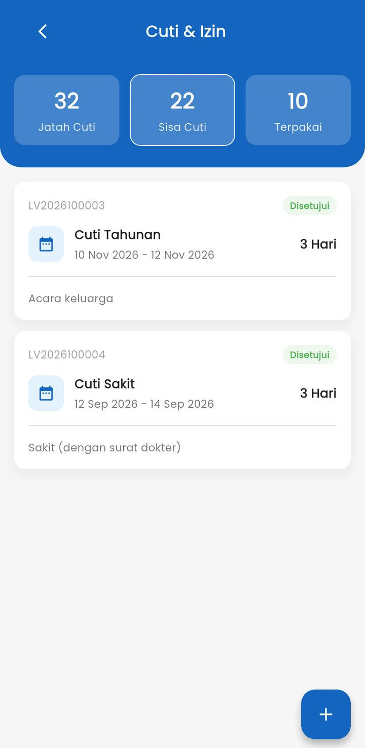 GajiPro — cuti