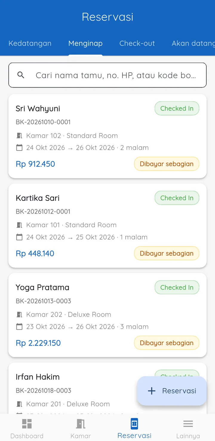 HotelPro — menginap, aplikasi HP