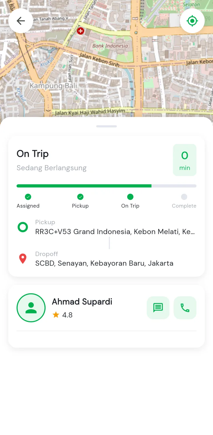 JagoTaxi — dalam perjalanan 2, aplikasi HP