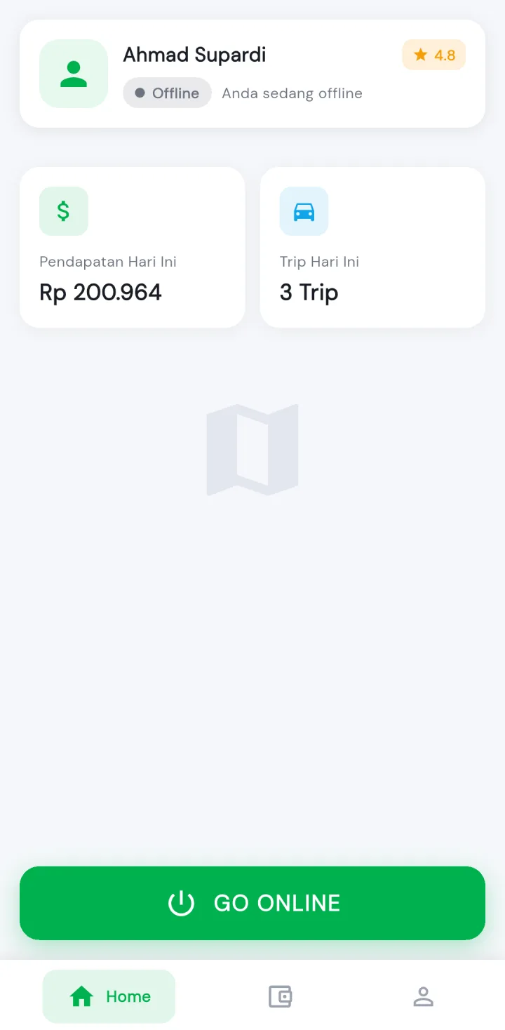 JagoTaxi — driver beranda, aplikasi HP