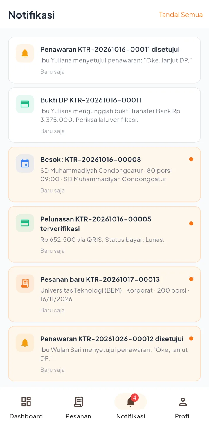 KateringPro — notifikasi, aplikasi HP