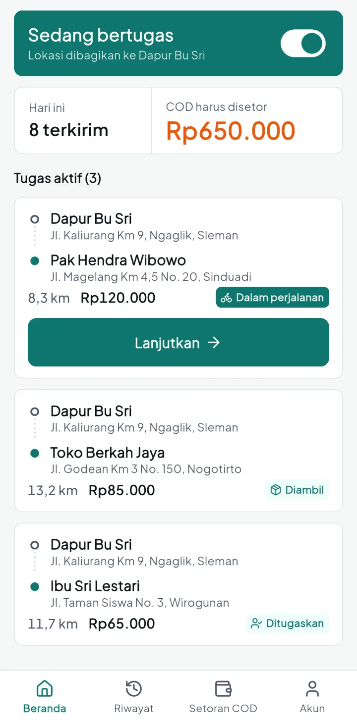 Aplikasi HP KurirPro