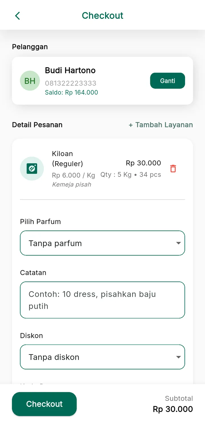 Tampilan LaundryPro: Order masuk dalam hitungan detik.