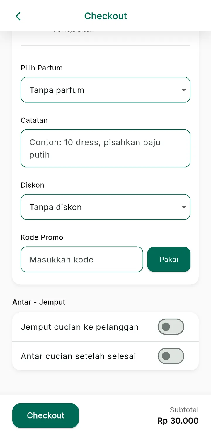 LaundryPro — promo antar jemput