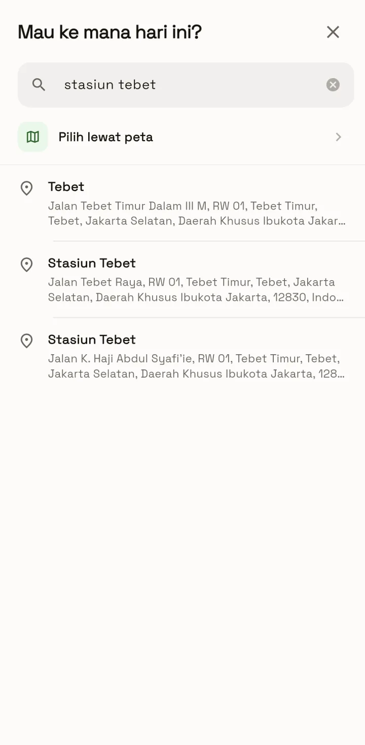 OjekPro — penumpang cari tujuan, aplikasi HP