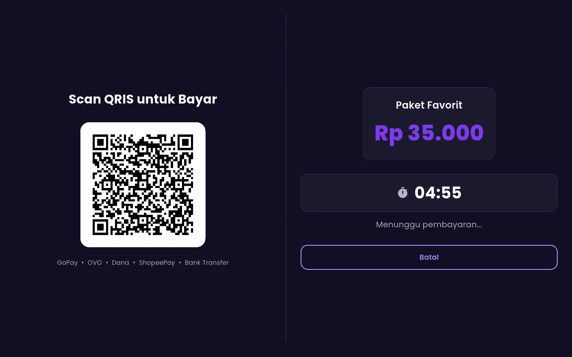 Tampilan PhotoboxPro: Sesi foto baru dibuka setelah pembayaran masuk.