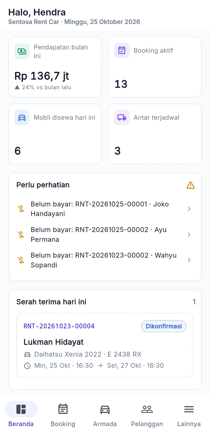 Aplikasi HP RentalPro