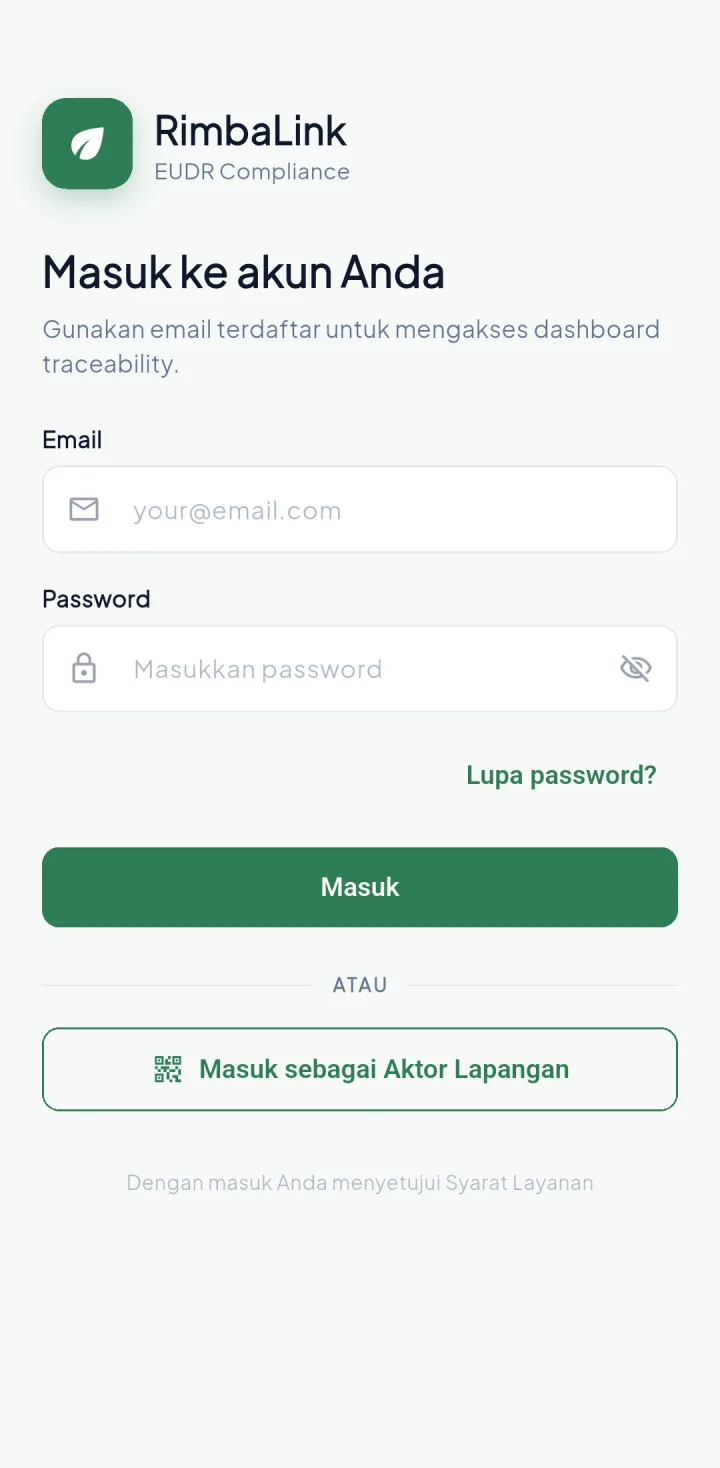 RimbaLink — masuk, aplikasi HP