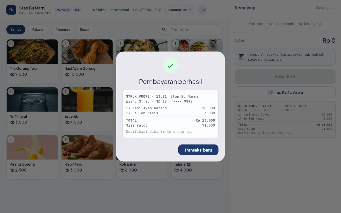 SIMSekolah — tab pos struk