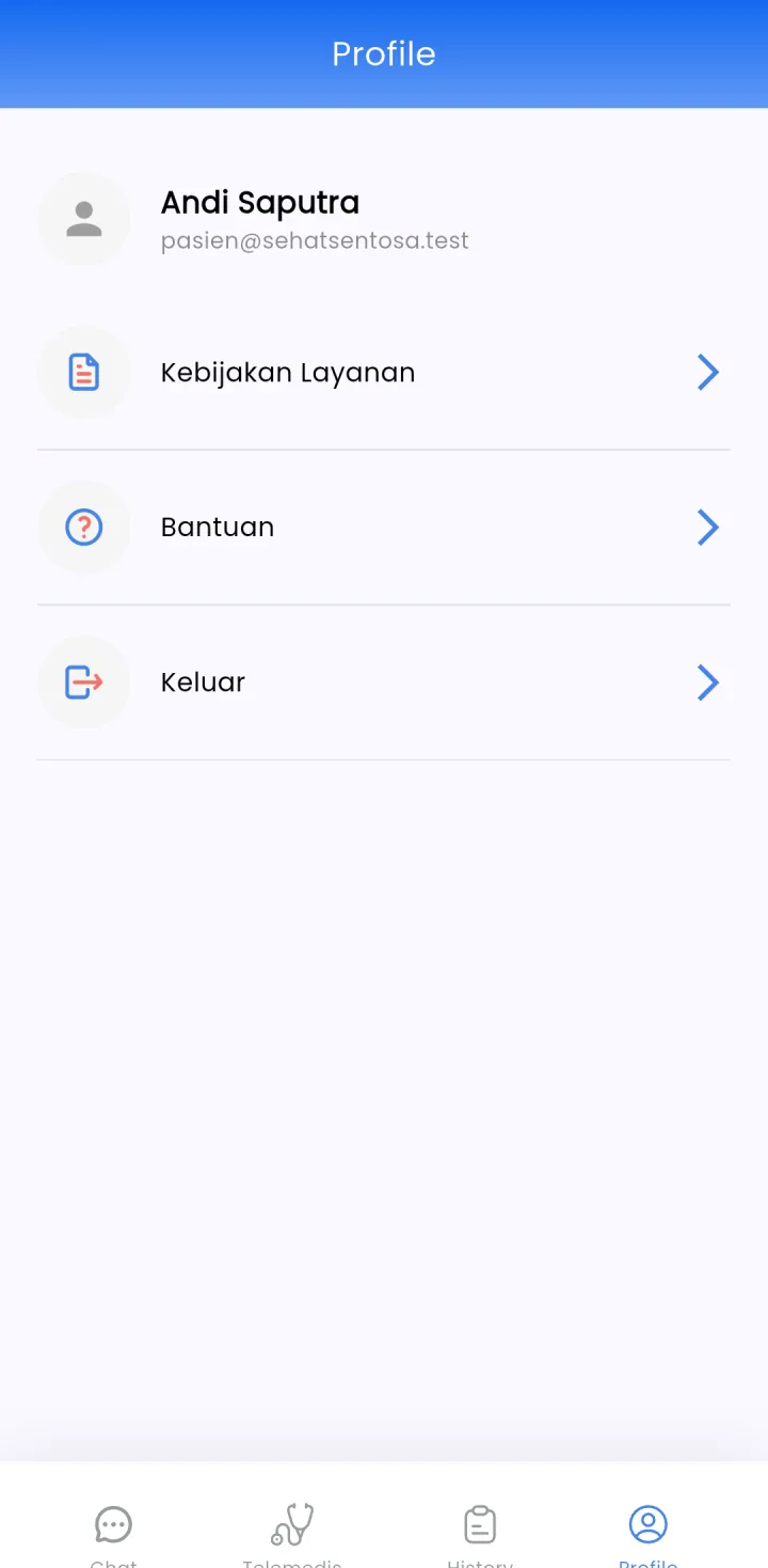 Telemedis Klinik — profil, aplikasi HP