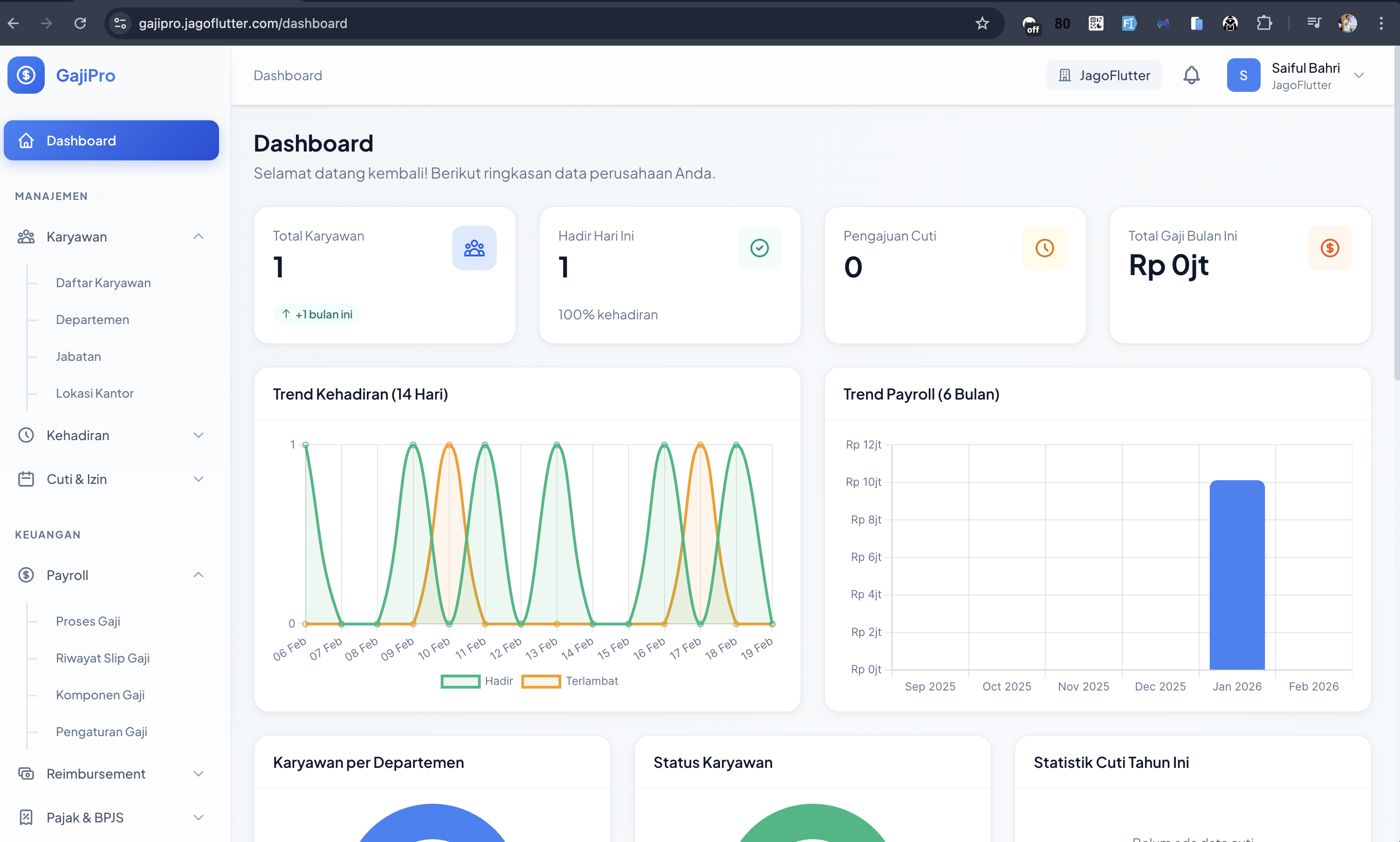 GajiPro Dashboard