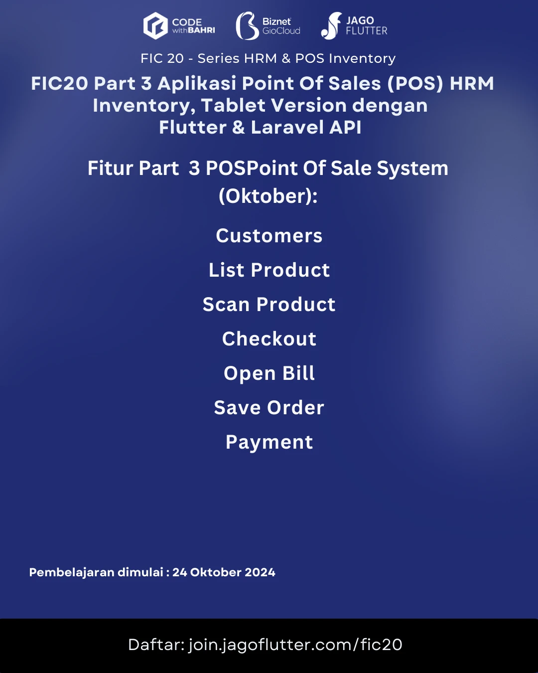 FIC20 Part 3 POS - Flutter Fullstack Series HRM Inventory & POS System ...