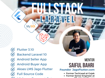 PROMO 149K FIC Batch 7 Flutter Laravel : E-Commerce Midtrans Payment Gateway & Firebase Push Notification Promo sampai 30 Agustus 2024