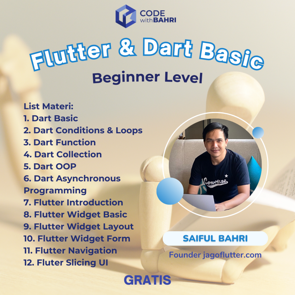 Kelas Gratis Flutter Basic – Gratis Sampai 30 April 2024 – Jago Flutter