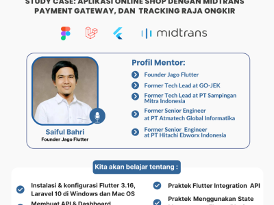 PROMO 400K FIC Batch 12 Fullstack Flutter laravel – Online Shop with Midtrans Payment Gateway & Raja Ongkir